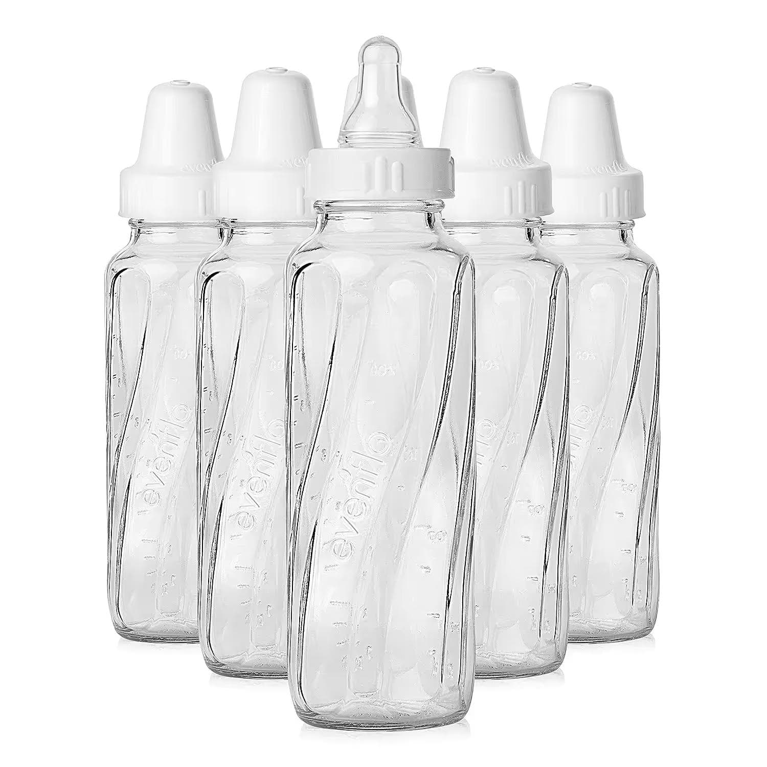 Evenflo Feeding Classic Glass Bottles 8oz, 6-Pack